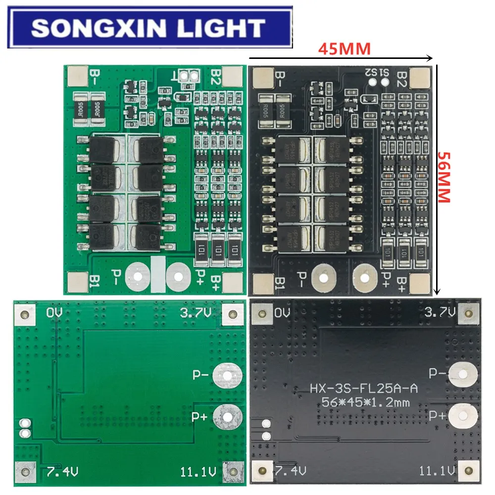 50PCS 3S 25A Li-ion 18650 BMS PCM Battery Protection Board With Balance For li-ion Lipo Cell Pack Module | Электронные