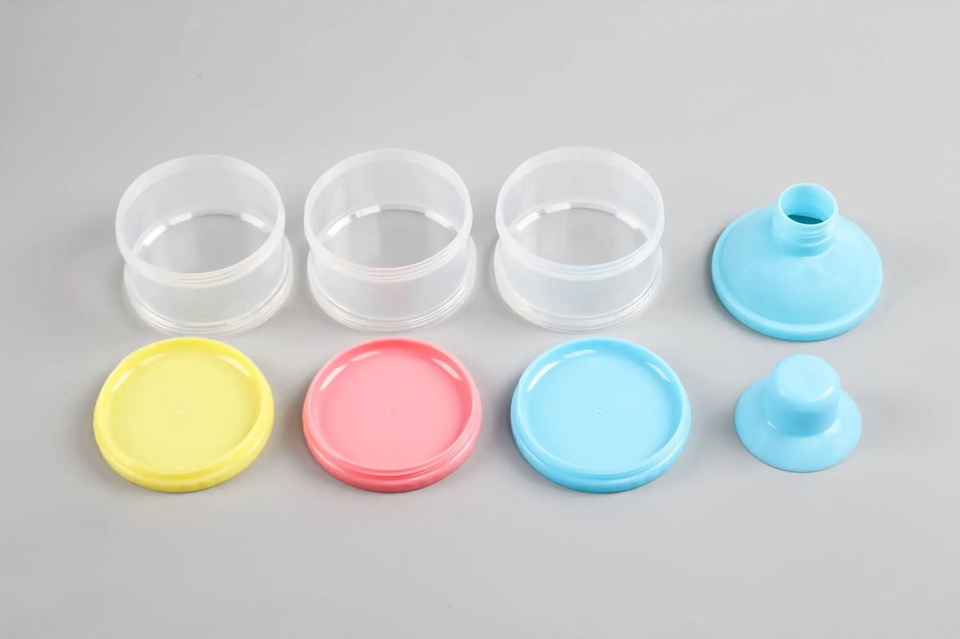 Portable Pink Plaid Three Layer Transparent Milk Box 3-layer Tape Compartment Milk Container Snack Box