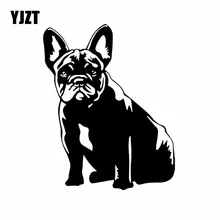 YJZT 13X16,4 см Французский бульдог животные Собаки виниловая наклейка на машину стикер мультяшка черный/серебристый C24-1505
