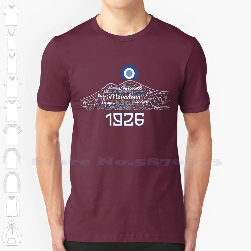 Napoli Players Wordcloud Cool Design Trendy T-Shirt Tee Napoli Napoli Vesuvio Italia Soccer Seriea Scudo Maradona Football