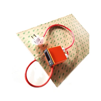 

110V 1350W 300*500*1.5mm Silicone Pad Heater for 3d printer adhesive digital thermostat on wire 1000mm lead wire
