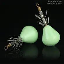 AS 5Pcs 60g Squid Jig Hooks Pesca Luminous Leurre Baits 12 Needles Cuttlefish Fishing Lure Hook Bait Fishhook