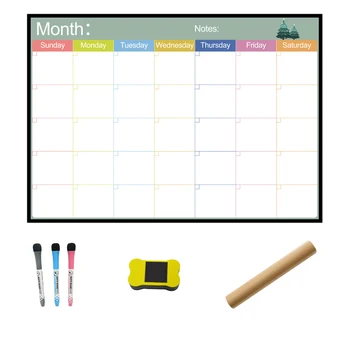 

Magnetic Whiteboard Calendar Schedule Weekly Monthly Magnet Calendar Planner Drawing Refrigerator Stickers Ofiice Home Use Memo