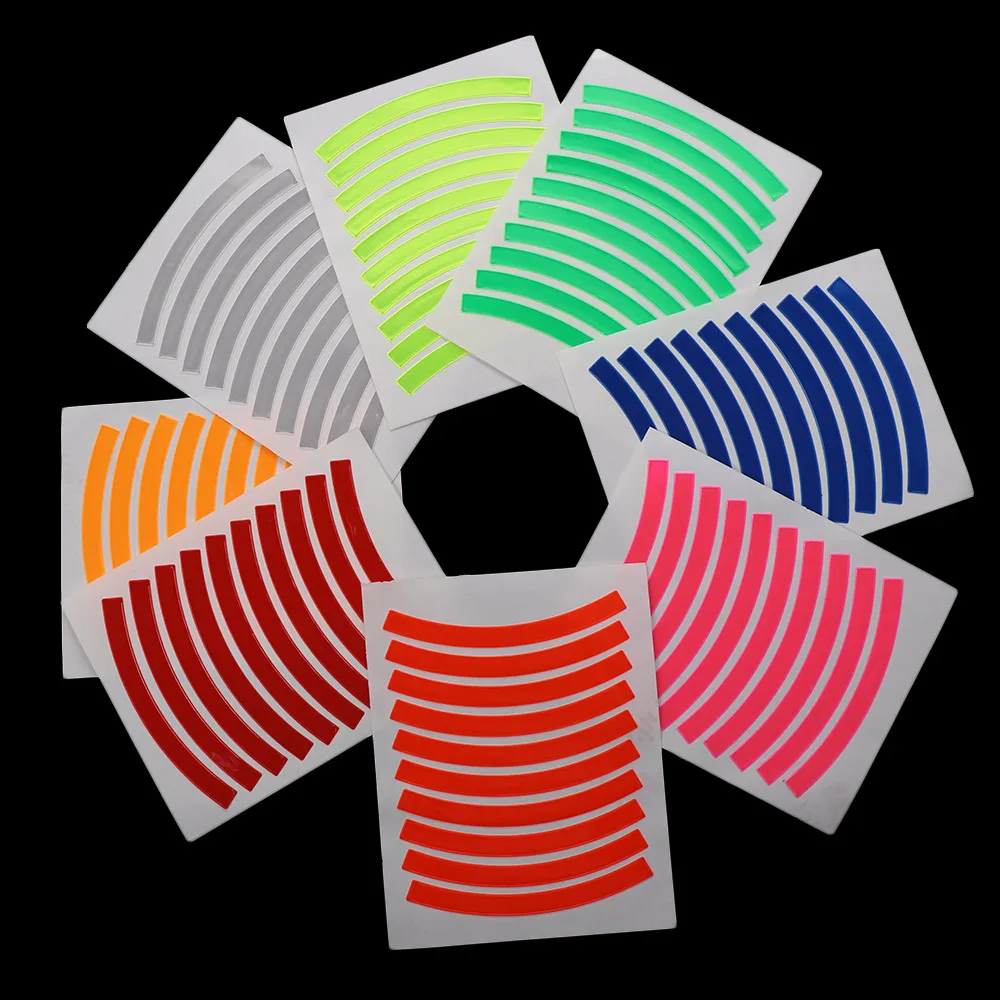10Pcs Children's Balance Bike Reflective Sticker Wheel Decals Reflective Tire Applique Tape Safety Stickers Bicycle Accessories