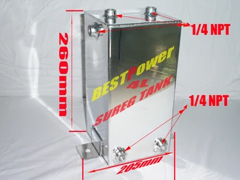 

Universal Polished Aluminium Alloy 4 Litre Swirl Pot/ 4L Fuel Oil Surge / Breather Tank For WRX SUPRA EVO
