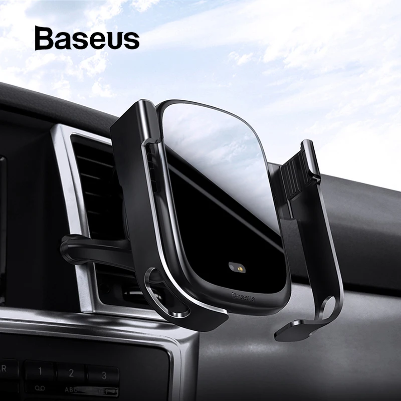Skup Baseus bezprzewodowa ładowarka samochodowa dla iPhone Xs Max Xr X 8 Plus 10W szybka ładowarka bezprzewodowa ładowarka samochodowa dla Huawei P30 Pro