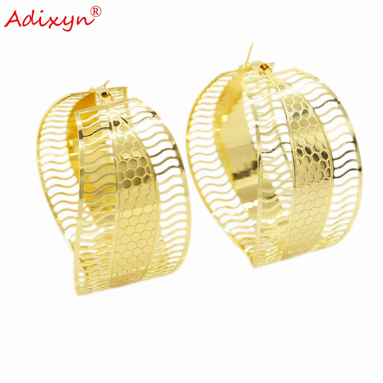 Adixyn African Hoop Earrings for Women Gold Color/copper Earrings Ethiopian Arab Middle East Jewelry Gifts N06212