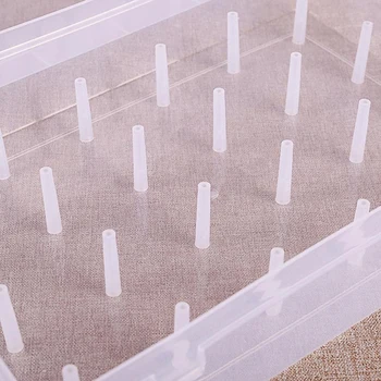 

Thread Storage Box 24 Spool Sewing Bobbins Box Reels EMPTY Container Case Holder