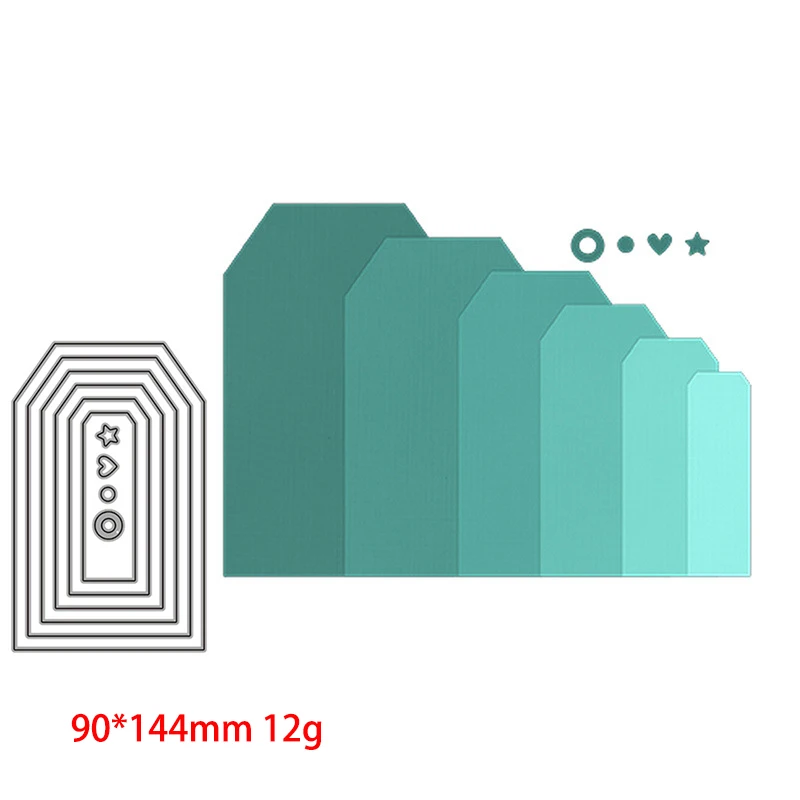 

New Design Craft Metal Die Label Frame Cutting Die Scrapbooking Album DIY Paper Card Embossing Stencils Molds 2021 New