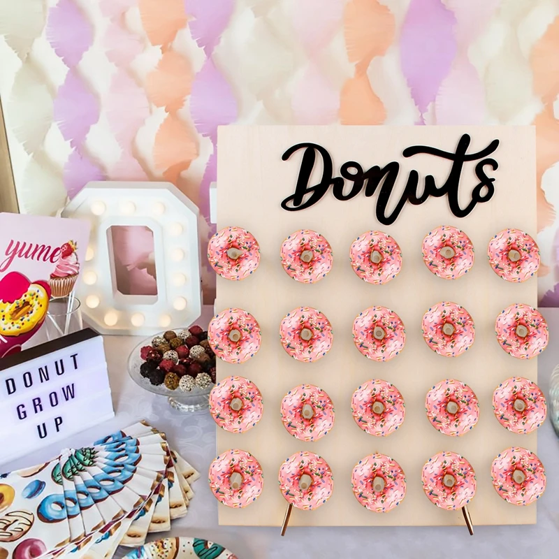  Huiran New Arrive Donuts Wall Stand Cake Stand Set Wedding Party Table Candy Bar Table Decorating T