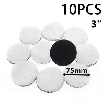 

10pcs Polishing Pads Waxing Polisher Bonnet For Rotary Tool White Buffing Auto