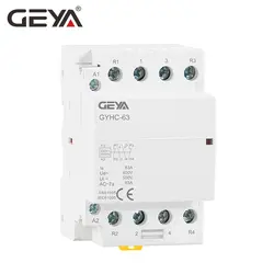 Бесплатная доставка Гея 4 P 63A 4NO или 2NC2NO 220 V/230 V 50/60 HZ din-рейку бытовой AC модульная контактор