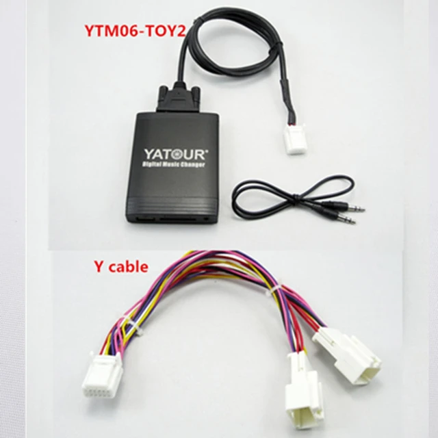  Yatour Adaptador Bluetooth para coche, cambiador de CD de  música, 6+6 pines, conector CDC para Toyota/Lexus : Electrónica