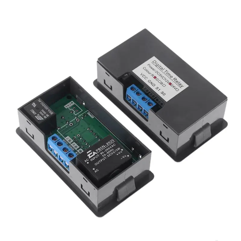

DC12V AC110V/220V Digital Time Delay Relay Module Timer Cycle Control with Case 35ED