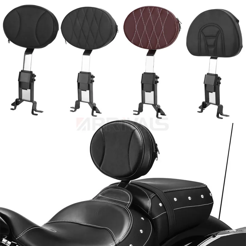 US $103.75 Motorcycle Black Driver PlugNGo Seat Backrest For Indian 14Up Chief Roadmaster Chieftain Springfield