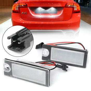 

LED Car Number Plate Light 12V 6500K Error Free For Volvo V70 XC70 S60 S80 2001-2006 XC90 2003 Waterproof Led Number Plate Bulbs