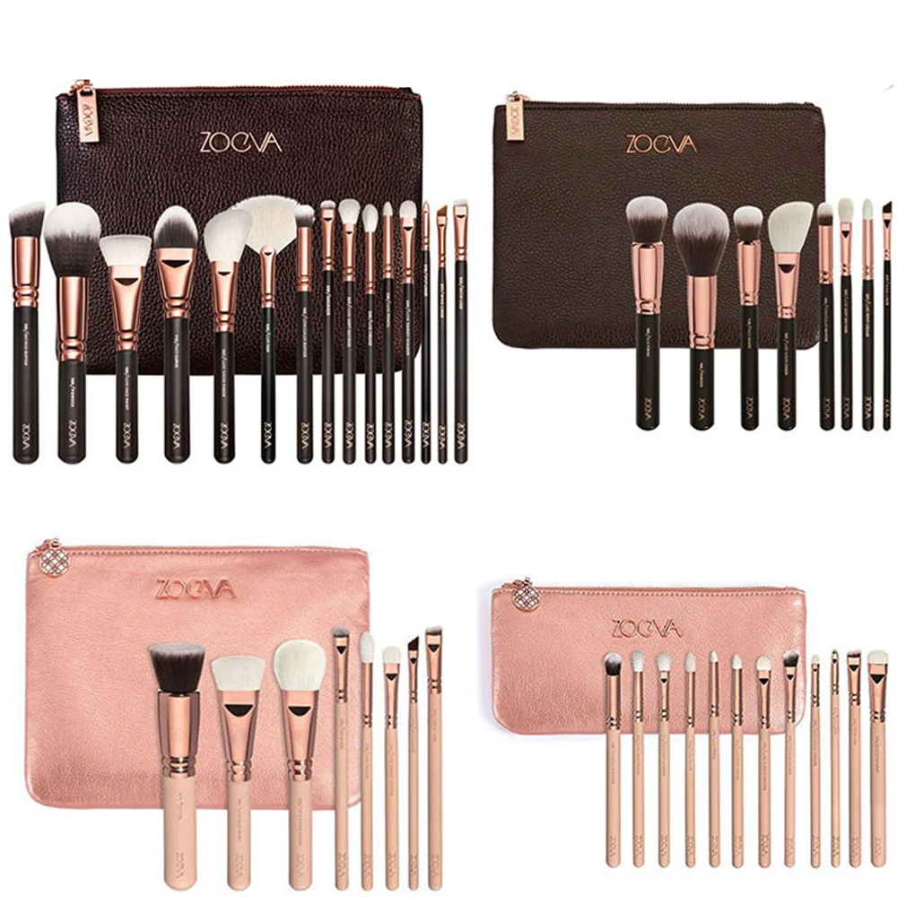 zoeva Makeup Brushs ROSE GOLDEN LUXURY SET Maquillage Powder Loose Box Belt foundation brush | Красота и здоровье