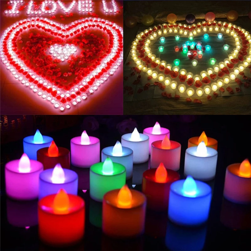

Creative Candles Light Flameless LED Candle Multi-color Lamp Simulation Flame Light Home Wedding Birthday Decoration Festival