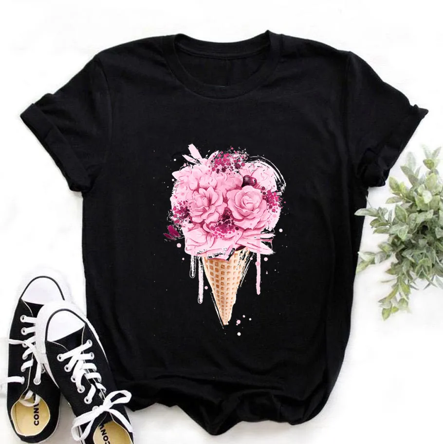 Color Dandelion Printed Tshirt Women Summer Funny Tshirt Tee Shirt Femme Short Sleeve Tops Women Clothing 2020 cheap t shirts Tees