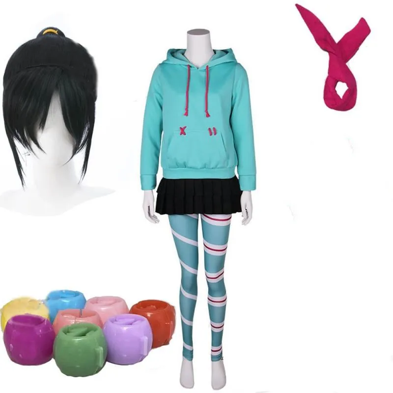 Костюм для косплея Ruck it Ralph худи с короткой юбкой и леггинсами героями аниме