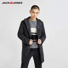 JackJones мужской длинный пуховик с капюшоном, парка, пальто, теплая повседневная мужская одежда 218312503