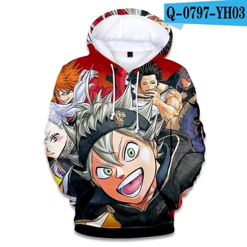 

Cartoon Cosplay Black Clover 3D Hoodies Tieners Mode Nieuwigheid Hooded Sweatshirts Lente Hoge Kwaliteit Bovenkleding Wa Hip Pop