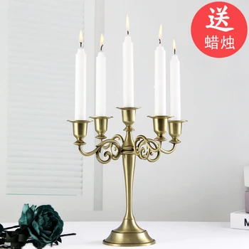 

Modern Nordic Candelabra Candle Holders Large Metal Wedding Gold Candle Holders Pillar Luxury Portavelas Centerpieces AD50CH