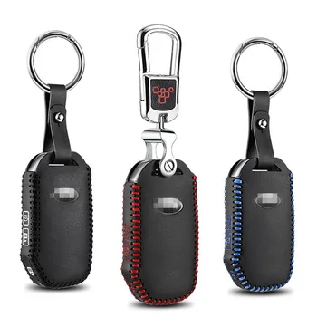

LUCKEASY For kia sportage 2018 leather Smart Remote key Case Cover Holder