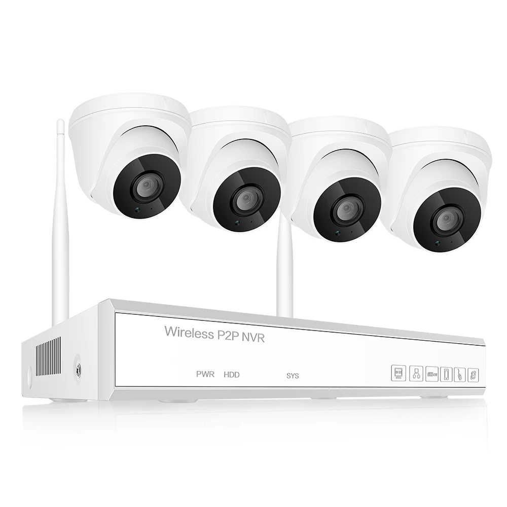 Крытая Беспроводная система видеонаблюдения 1080P 2MP HD wifi камера система камер домашней безопасности ночное видение запись звука - Цвет: 1080P 4 Camera 4CH