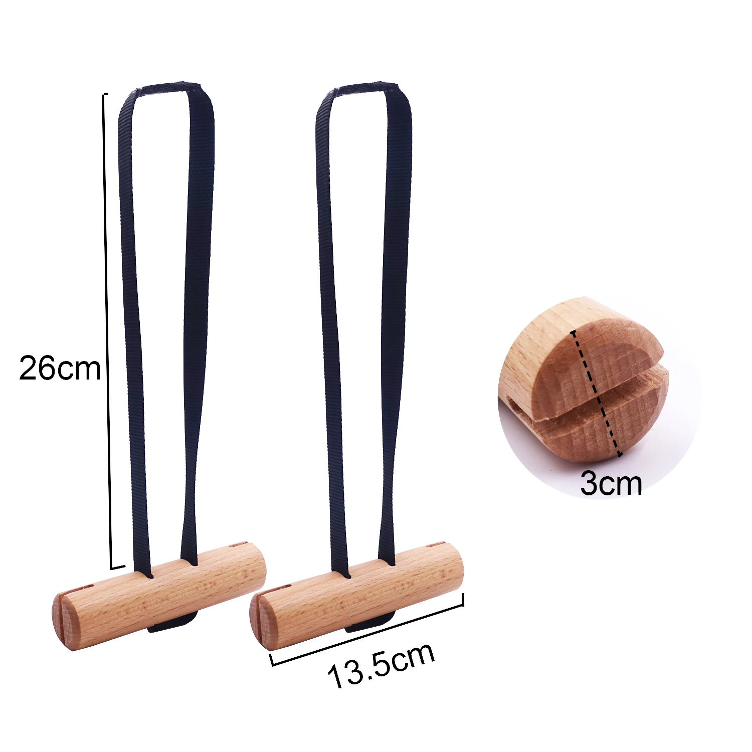 Parallettes En Bois 50cm - Pour Calisthenics, Pompes, Fitness, Capacité 200kg