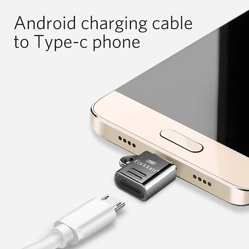 Earldom usb type C Мужской к Micro USB Женский c адаптер Разъем для зарядки конвертер