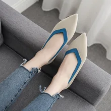 Лоферы на плоской подошве; женская обувь без застежки; модная женская обувь; удобная обувь с острым носком на плоской подошве; zapatos casuales de mujer