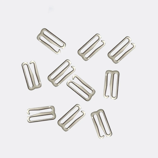 10PCS Metal Bra Strap Adjustment Adjuster Lingerie Slider Hooks Bikini  Fasteners DIY Alloy Sliders Hooks Clips