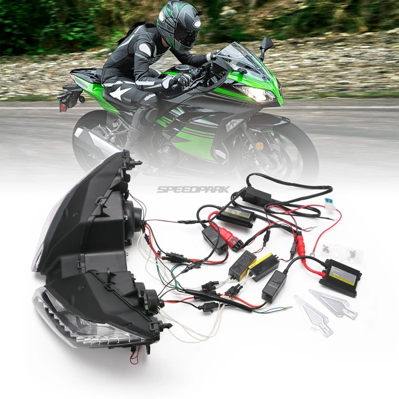 Фара для мотоцикла Angel Eye Kawasaki NINJA250 300 ZX6R ZX 6R NINJA300 HID проектор фара в сборе 2013 2016| |
