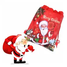 Нетканая Повседневная модная сумка Санта-Клауса, двойной наплечный пакет, карман для подарка, детские сумки с принтом 270*360 см