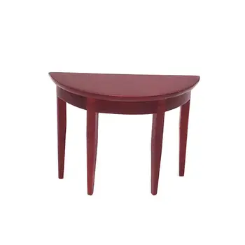 

1Pc 1/12 Mini Dollhouse Miniature Furniture Living Room Kitchen Semicircular Table Hot