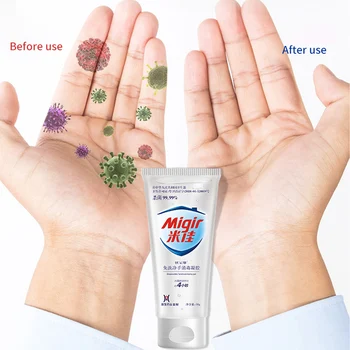

98g No Water Hand Sanitizer Gel 99.99% Anti-bacteria hand sanitiser antibacterial Travel Portable hand gel Keep hands Clean