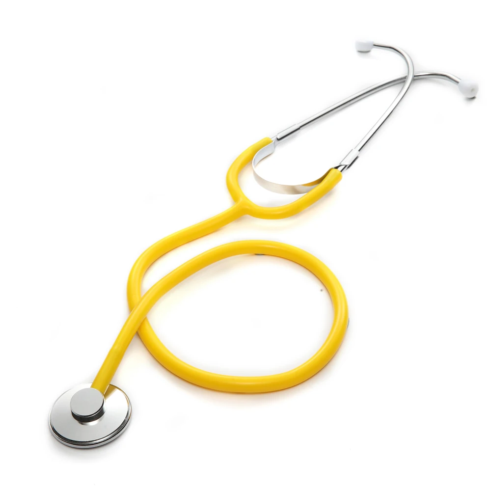 Портативный доктор стетоскоп профессиональное медицинское оборудование медицинская кардиологическая стетоскоп медицинские приборы студента ветеринара медсестры - Цвет: Yellow
