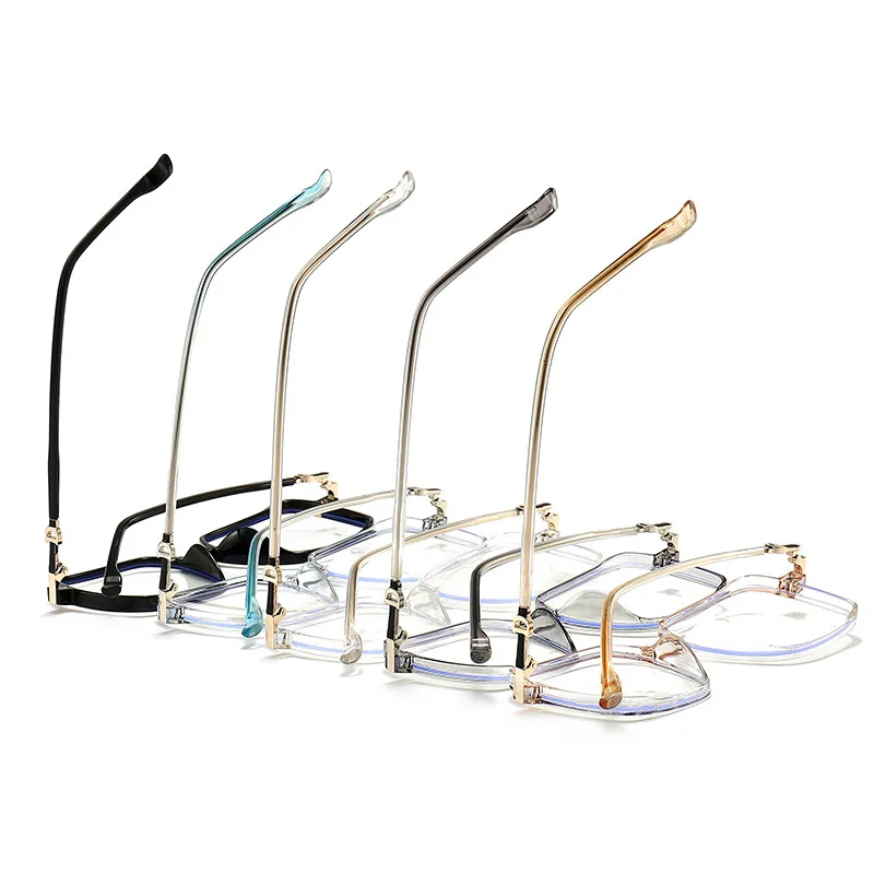 Ahora Ultralight TR90 Anti Blue Light Reading Glasses Frame Transparent Square Oversize Prebyopia Eyeglasses Unisex 0+1.0...+4.0 2