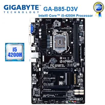 

Gigabyte GA-B85-D3V with CPU 4200H Original Motherboard LGA 1150 DDR3 USB3.0 B85 B85-D3V Desktop Mainboard Systemboard Refurbish
