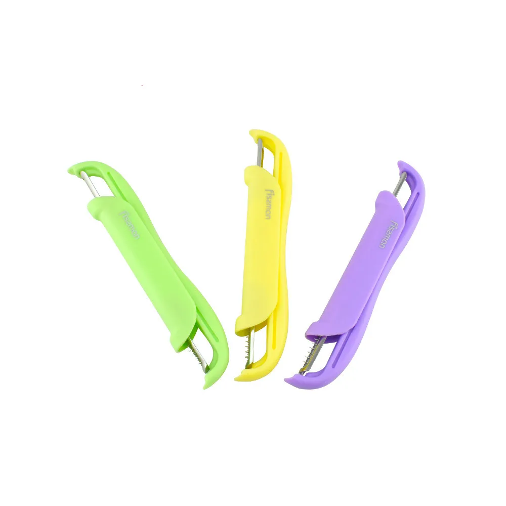 Pelador de acero inoxidable con 2 cuchillas pelador de patatas vegetales Cutter-1Pcs