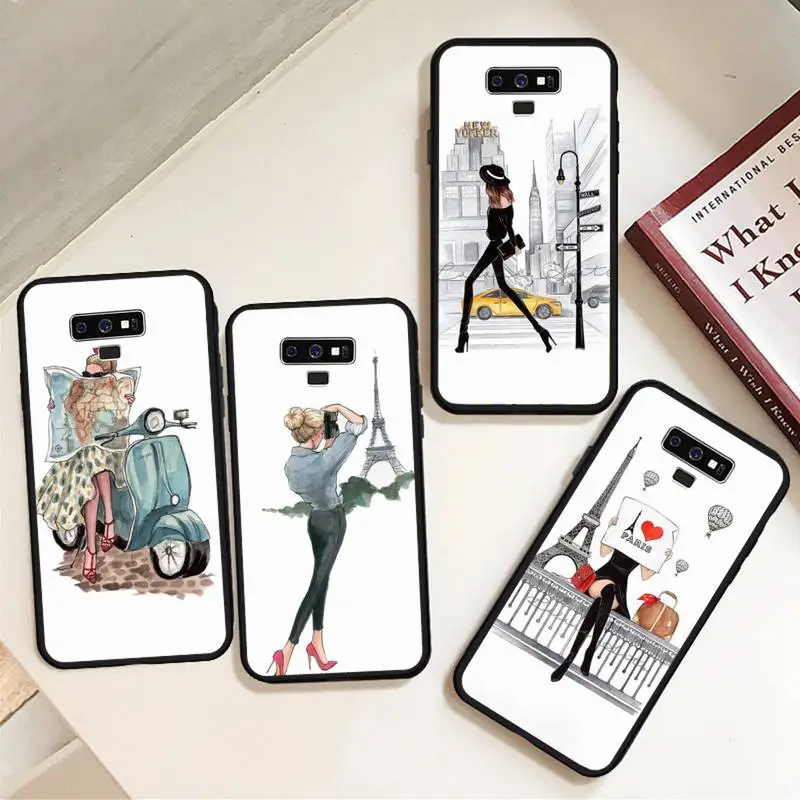 

Classy Girl Summer Travel Relax Phone Case For Samsung galaxy S 7 8 9 10 20 edge A 6 10 20 30 50 51 70 note 10 plus