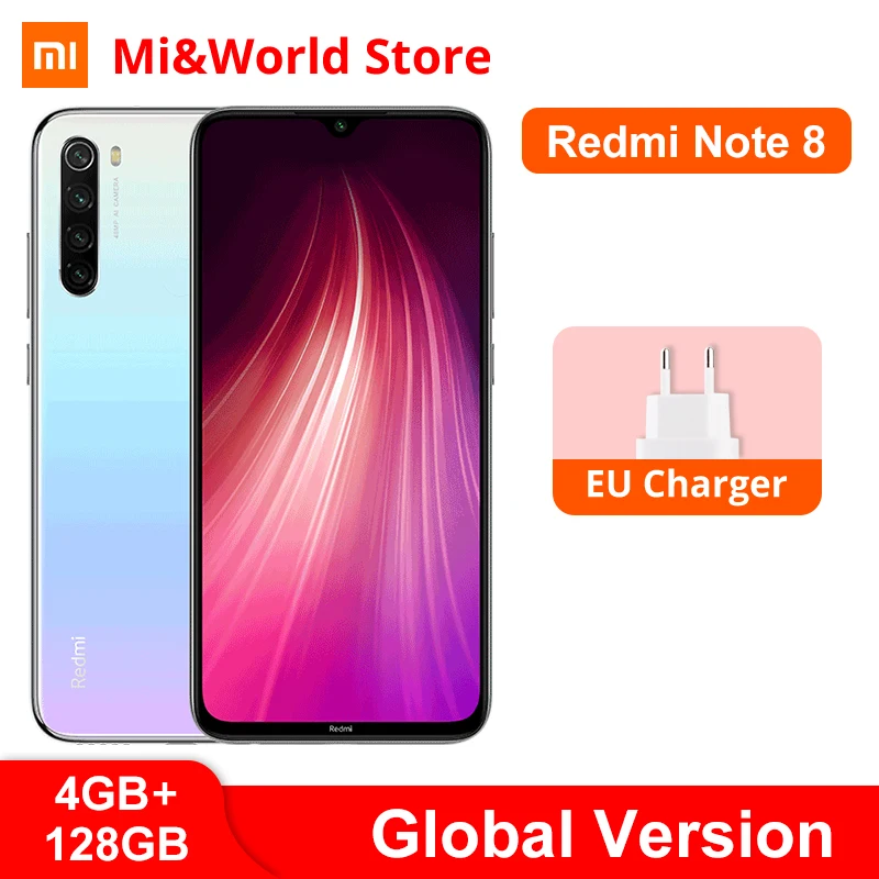 Глобальная версия Xiaomi Redmi Note 8 4 Гб оперативной памяти 128 ГБ ROM Смартфон Snapdragon 665 Octa