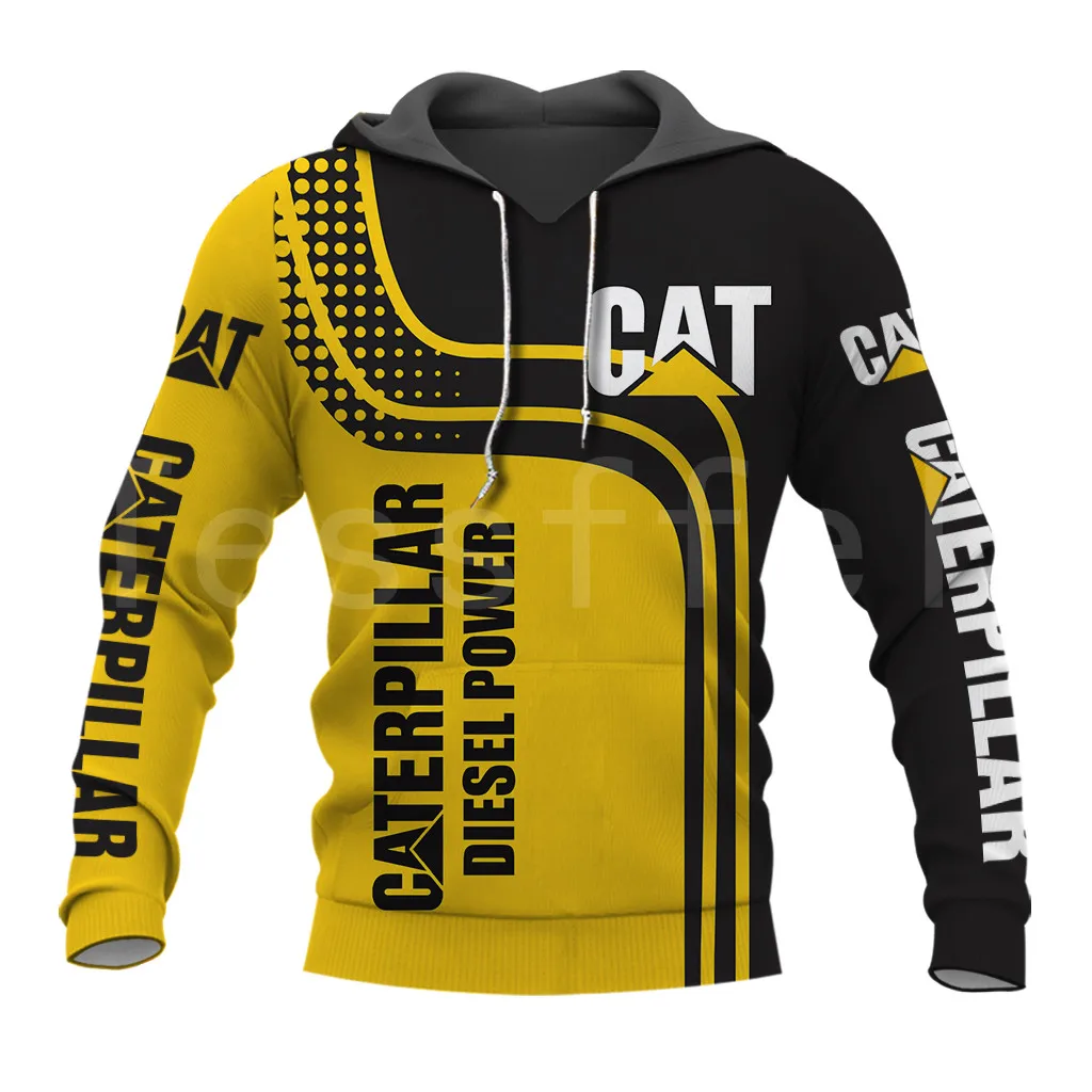 Equipo de excavadora para hombres y mujeres, chándal de moda informal con estampado 3D, sudaderas con cremallera, sudaderas, chaqueta de hip hop
