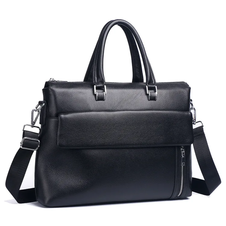 Новая роскошная мужская деловая сумка из натуральной коровьей кожи, мужская сумка на плечо, мужская сумка для ноутбука 14 дюймов