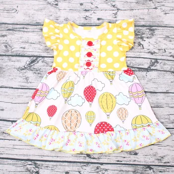 

Toddler Newborn Baby Girls Dresses Tutu Party Silk Vintage Hot Air Balloon Dress For Princess Summer Baby Girl Clothing