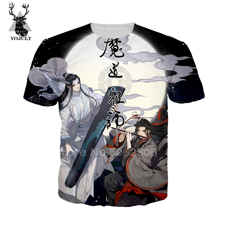 Grandmaster mo dao zu shi wei wu xian/футболка с изображением чужих вещей, футболка с 3D принтом, толстовка lil, футболка с открытым носком, уличная одежда в стиле хип-хоп 237