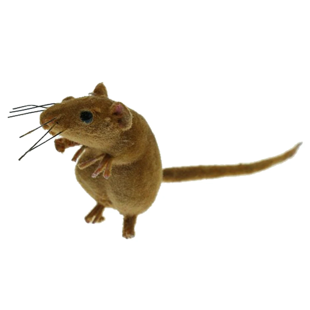 Realistic Mouse Statue With Magnet Lifelike Mice Model Artificial Animals Ornament For Garden Decoration Cat Toys Random Color