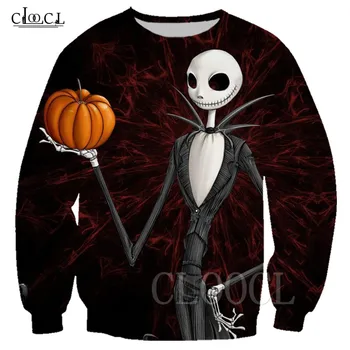 

Halloween The Nightmare Before Christmas Sweatshirt 3D Horror Printed Men Tee Tops Oversized Sweatshirt Asian size S-5XL Clothes