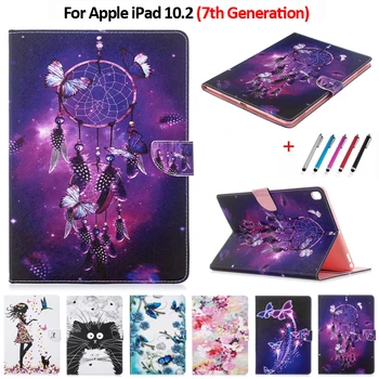 

For iPad 10.2 2019 Smart Flip Cat Flower Tablet Cover Coque For Apple iPad 2019 10.2 Case 7th Generation A2200 A2198 A2232